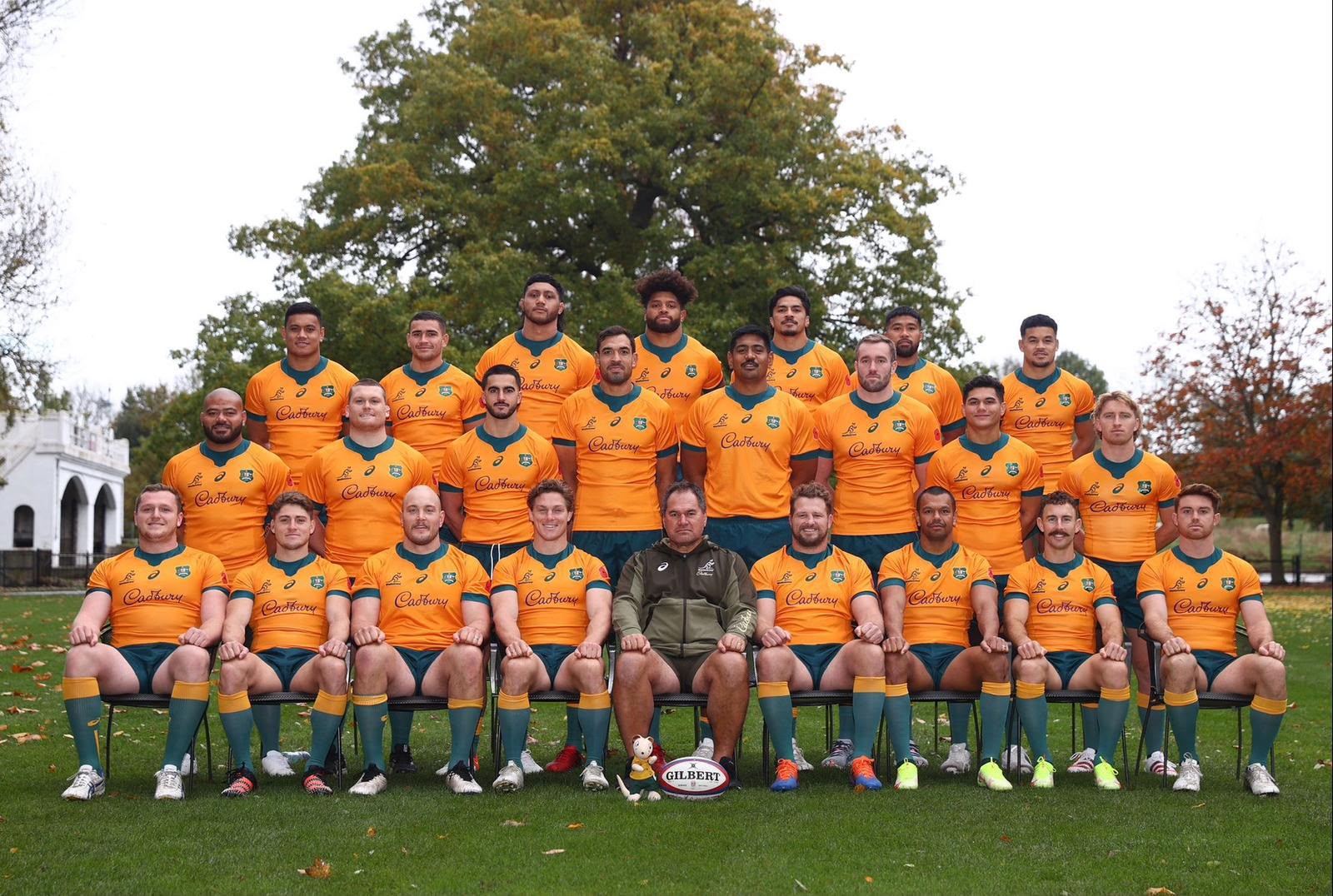 Wallabies team photo ahead of Ollie Hoskins' Test debut